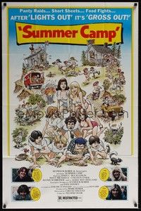 4d834 SUMMER CAMP  1sh '79 panty raids, short sheets & food fights, after lights out it's gross out!