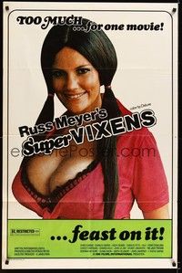 4d839 SUPER VIXENS  1sh '75 Russ Meyer, super sexy Shari Eubank is TOO MUCH for one movie!