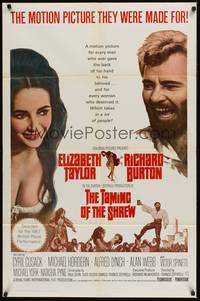4d854 TAMING OF THE SHREW  1sh '67 Elizabeth Taylor & Richard Burton