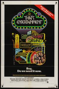 4d874 THAT'S ENTERTAINMENT  1sh '74 classic MGM Hollywood scenes, it's a celebration!