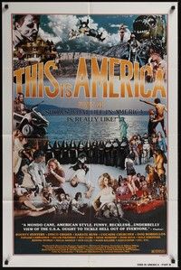 4d879 THIS IS AMERICA PART II  1sh '77 wild shock-umentary of the U.S., crazy people!