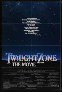 4d918 TWILIGHT ZONE no border 1sh '83 Steven Spielberg, Dante, Landis, from Rod Serling TV series!