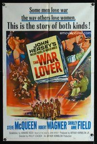 4d949 WAR LOVER  1sh '62 Steve McQueen, Robert Wagner, Shirley Anne Field, dramatic art!