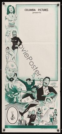 4e645 COLUMBIA PICTURES Aust daybill 50s stock cool art of Columbias stars