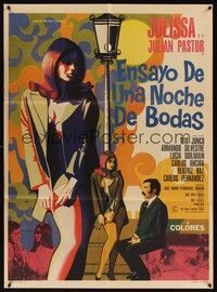 4e040 ENSAYO DE UNA NOCHE DE BODAS Mexican poster '68 Julissa, Julian Pastor, cool sexy artwork!