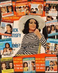 4f028 LOT OF 12 MODERN SCREEN MAGAZINES lot '69 Lucille Ball, Liz, all the Kennedys, Lennons + more!