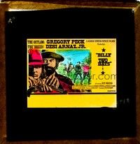 4f201 BILLY TWO HATS Aust glass slide '74 outlaw cowboys Gregory Peck & Desi Arnaz Jr.!