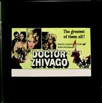 4f209 DOCTOR ZHIVAGO Aust glass slide '65 Omar Sharif, Julie Christie, David Lean English epic!