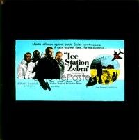 4f215 ICE STATION ZEBRA Aust glass slide '69 Rock Hudson, Jim Brown, Ernest Borgnine, McGoohan