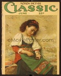 4f078 MOTION PICTURE CLASSIC magazine June 1922 oil painting of young girl performing by L. Bechi!