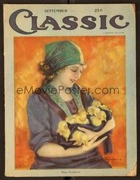 4f080 MOTION PICTURE CLASSIC magazine September 1922 art of Mary Pickford w/ducks by Ann Brockman!