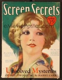 4f069 SCREEN SECRETS magazine April 1929 art of pretty Alice White by A. Wilson!