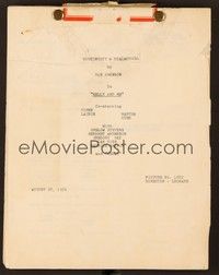 4f127 KELLY & ME continuity & dialogue script August 28, 1956, screenplay by Everett Freeman!