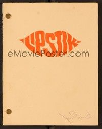 4f133 LIPSTICK revised draft script October 21, 1975, screenplay by David Rayfiel