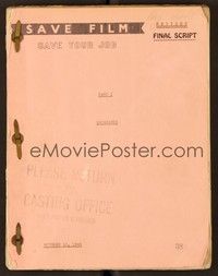 4f116 NOTORIOUS revised final draft script Oct 10, 1945, Alfred Hitchcock screenplay by Ben Hecht!