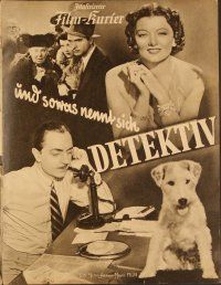 4f148 AFTER THE THIN MAN German program '38 different images of William Powell, Myrna Loy & Asta!