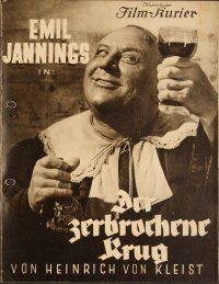 4f154 BROKEN JUG German program '37 Gustav Ucicky & Emil Jannings's Der zerbrochene Krug!