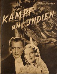 4f160 CLIVE OF INDIA German program '37 different images of Ronald Colman & Loretta Young!