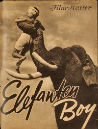 4f162 ELEPHANT BOY German program '37 different images of Sabu in Rudyard Kipling's jungle story!