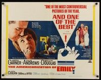 4g385 AMERICANIZATION OF EMILY 1/2sh '64 James Garner, Julie Andrews, Paddy Chayefsky!