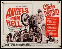 4g386 ANGELS FROM HELL 1/2sh '68 AIP, image of motorcycle-psycho biker, he's a cycle psycho!