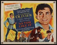 4g391 AS YOU LIKE IT 1/2sh R49 Sir Laurence Olivier in William Shakespeare's romantic comedy!
