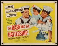 4g392 BABY & THE BATTLESHIP 1/2sh '57 English sailors John Mills & Richard Attenborough!