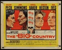 4g403 BIG COUNTRY style B 1/2sh '58 Gregory Peck, Charlton Heston, William Wyler classic!