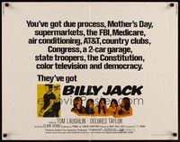 4g409 BILLY JACK 1/2sh '71 Tom Laughlin, Delores Taylor, most unusual boxoffice success ever!