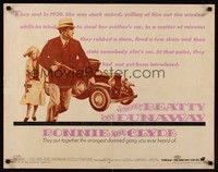 4g413 BONNIE & CLYDE 1/2sh '67 notorious crime duo Warren Beatty & Faye Dunaway!
