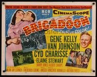 4g416 BRIGADOON style A 1/2sh '54 great romantic close up art of Gene Kelly & Cyd Charisse dancing!