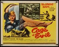 4g419 CAGE OF EVIL 1/2sh '60 Ronald Foster, Patricia Blair, blonde bait in a murder trap!