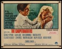 4g424 CARPETBAGGERS 1/2sh '64 great close up of Carroll Baker biting George Peppard's hand!