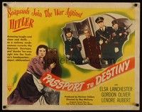4g573 PASSPORT TO DESTINY 1/2sh '44 wacky Elsa Lanchester w/magic ring vs Nazis!