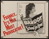 4g595 SCHOOL FOR LOVE 1/2sh '60 sexy Brigitte Bardot in her most provocative movie!