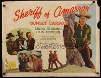 4g603 SHERIFF OF CIMARRON style B 1/2sh '45 cool image of cowboy Sunset Carson!