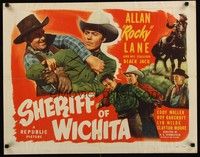 4g604 SHERIFF OF WICHITA 1/2sh '49 cool images of Sheriff Allan Rocky Lane w/stallion Black Jack!