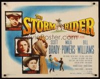 4g628 STORM RIDER 1/2sh '57 stranger Scott Brady, sheriff Bill Williams, Mala Powers is trouble!