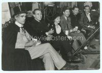 4j028 BODY SNATCHER deluxe candid 8.5x12.5 still '45 Boris Karloff, Bela Lugosi & 4 others on set!