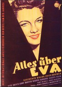 4j233 ALL ABOUT EVE German program R90s Bette Davis & Anne Baxter classic, Marilyn Monroe shown!