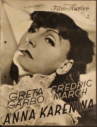 4j236 ANNA KARENINA German program '36 Greta Garbo, Fredric March, Bartholomew, different images!