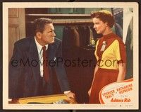 4k019 ADAM'S RIB LC #4 '49 Spencer Tracy & Katharine Hepburn in major staredown!