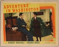 4k021 ADVENTURE IN WASHINGTON LC '41 Herbert Marshall glares at young Gene Reynolds!