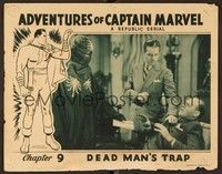 4k025 ADVENTURES OF CAPTAIN MARVEL chapter 9 LC '41 cool image of the Scorpion in costume!