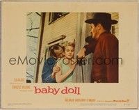 4k054 BABY DOLL LC #1 '57 Eli Wallach watches Karl Malden kissing Carroll Baker!