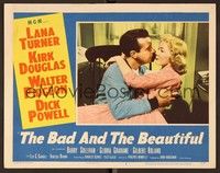 4k057 BAD & THE BEAUTIFUL LC #5 '53 close up of Dick Powell romancing Gloria Grahame!