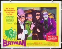4k063 BATMAN LC #4 '66 great close up of villains, Penguin, Riddler, Catwoman & Joker!