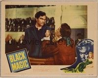 4k076 BLACK MAGIC LC '49 close up of wild-eyed hypnotist Orson Welles as Cagliostro!