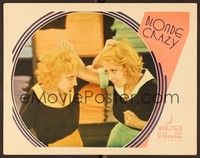 4k079 BLONDE CRAZY LC '31 great silly posed portrait of Joan Blondell & pretty blonde pulling hair!
