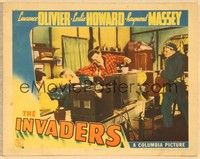 4k329 INVADERS LC '41 Powell & Pressburger, Laurence Olivier talks into radio microphone!